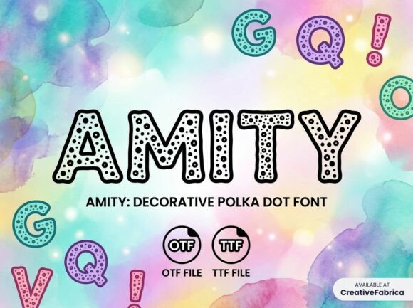 Amity: A Cheerful Display Typeface for Creative Projects