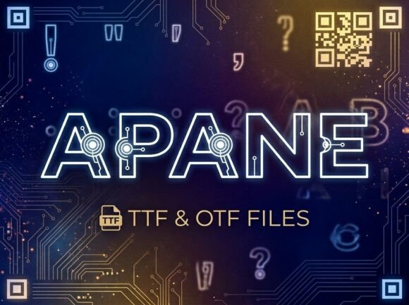 Apane: A Futuristic Display Font for Digital Creatives