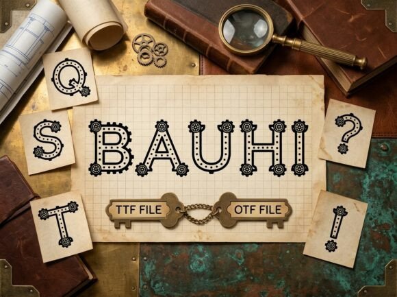 Bauhi: A Bold Display Font for Handmade Creations