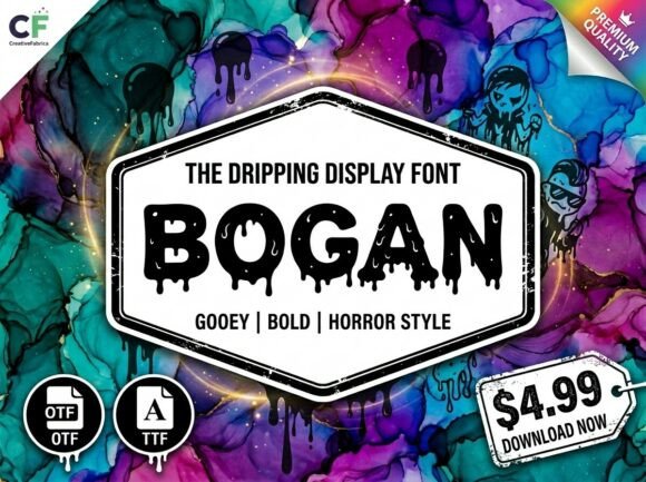 Bogan: A Decorative Display Font for Creative Makers