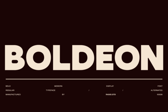Boldeon: A Bold Display Font for Handmade Creations