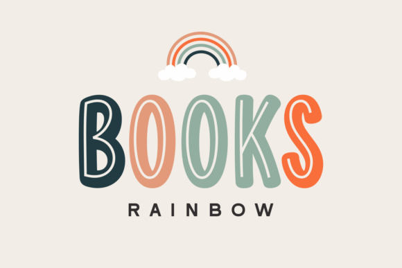 Books Rainbow Font for Vibrant Handmade Designs