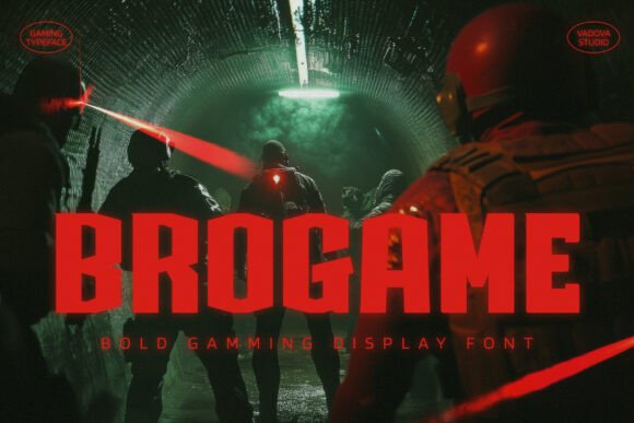 Brogame: A Bold Display Font for Cyberpunk-Inspired Branding