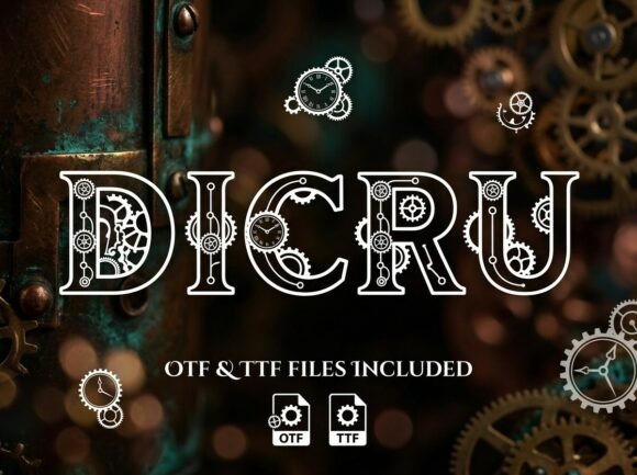 Dicru: A Decorative Display Font That Commands Attention