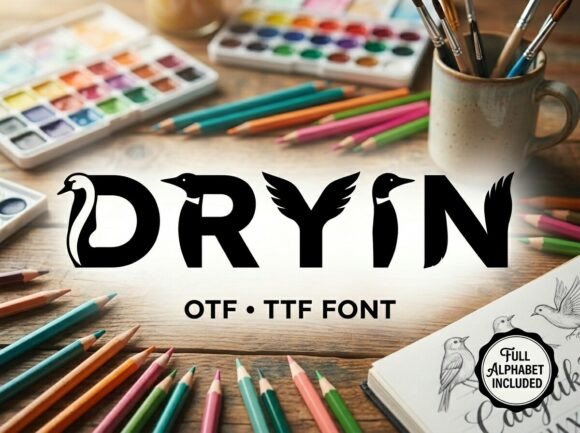 Dryin: A Minimalist Display Font for Modern Branding