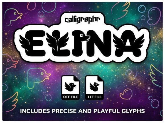 Elina: A Whimsical Display Font for Creative Branding
