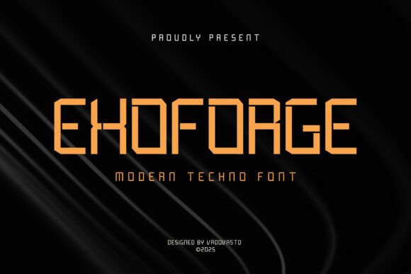 Exoforge: A Modern Techno Display Font for Digital Design