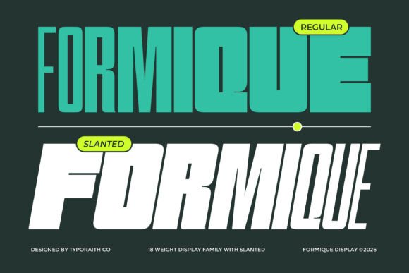 Formique: A Bold Display Font for Impactful Branding