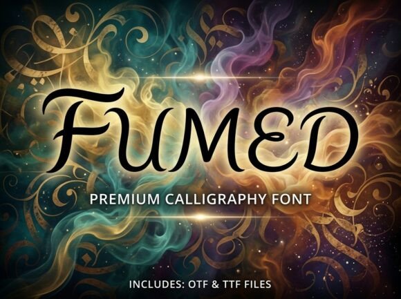 Fumed Font for Handmade Creations and Display Designs