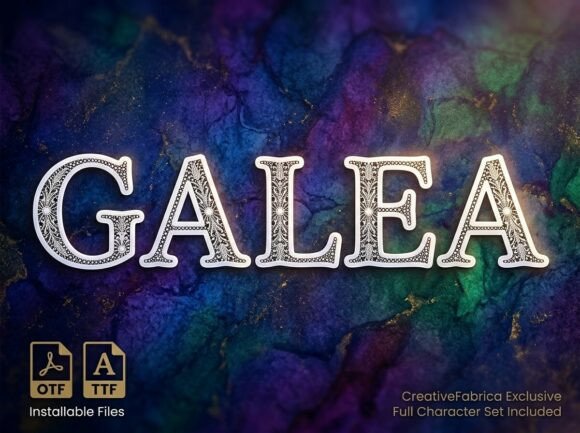 Galea Display Font for Web Design and Branding
