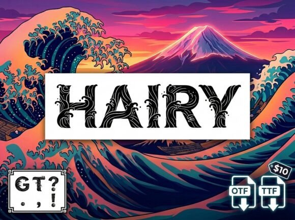 Hairy Font for Handmade Creations and Decorative Designs