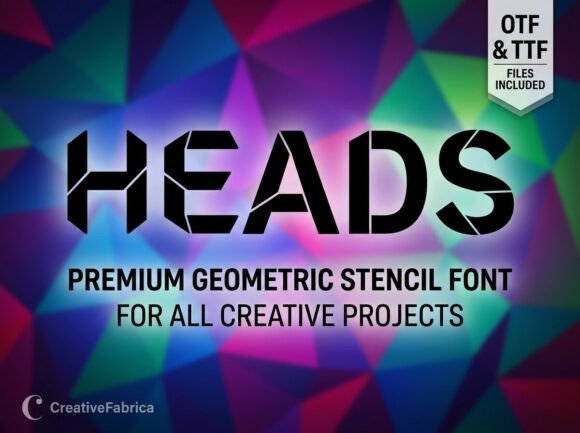 Heads: A Decorative Display Font for Bold Web Design