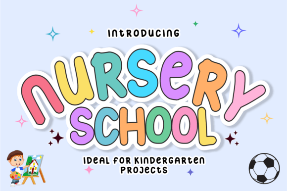 Nursery School Font for Vibrant Branding and Creative Projects