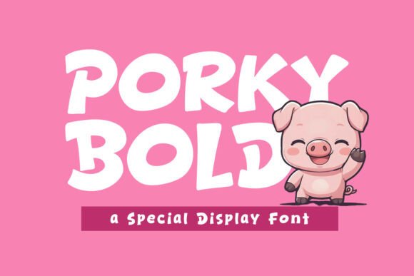Porky Bold Display Font for Modern Web Design