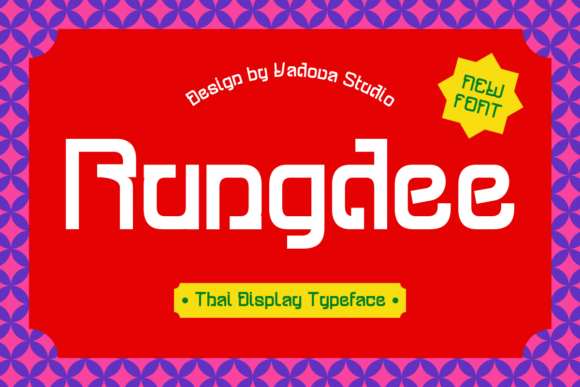 Rungdee Thai Display Font for Bold Branding and Digital Creativity